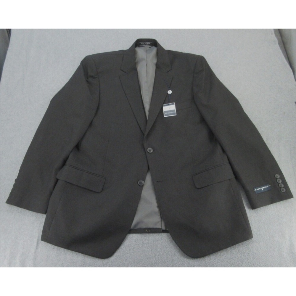 Saddlebred Mens Suit Jacket NWT Regular Charcoal Gray Two Button Blazer Size 44R